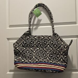 Vera Bradley Black and Multicolor Tote Bag
